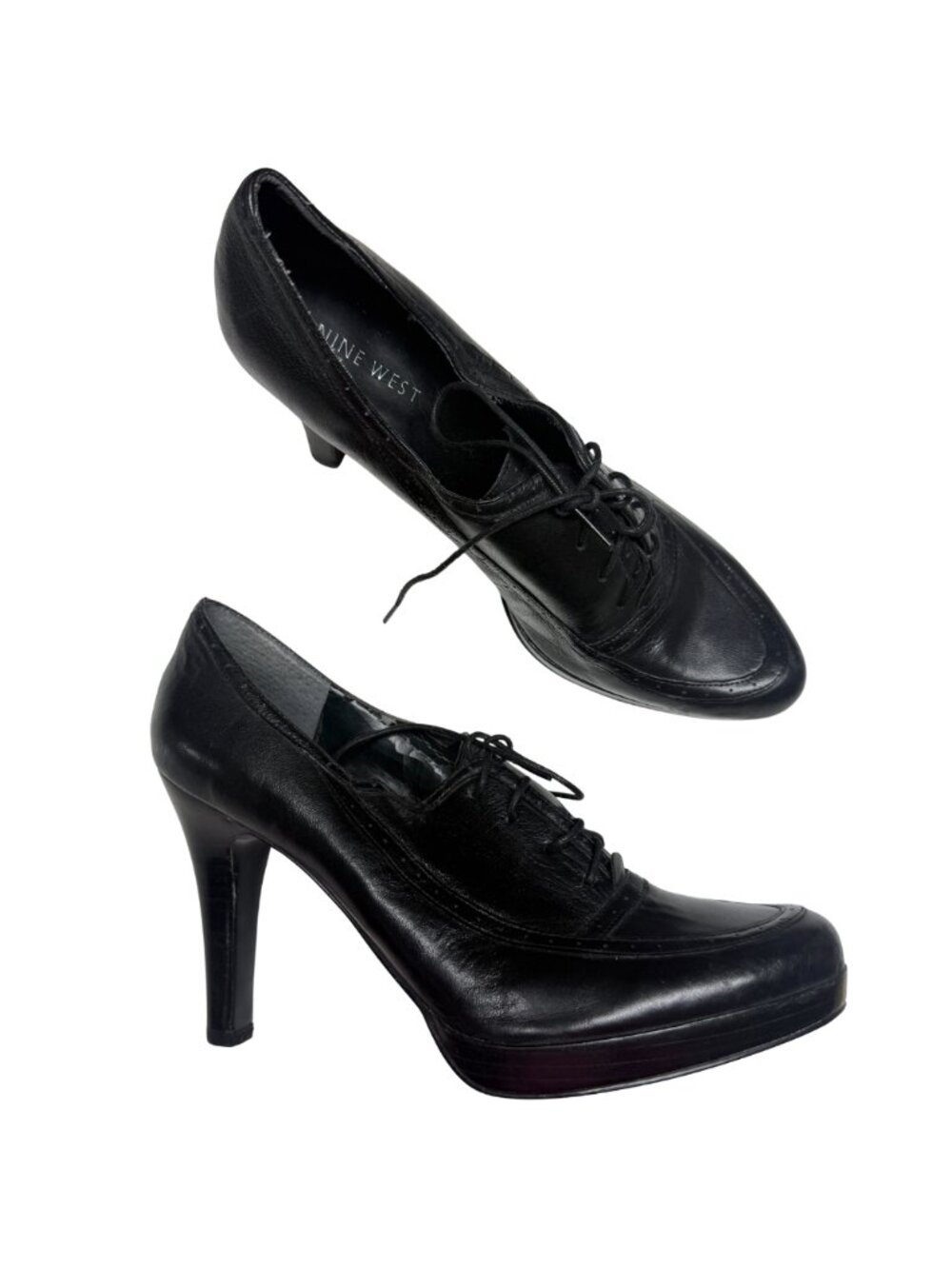 Nine West Black Oxford Tie Up Heels – Women’s Size 9 – Barely Worn